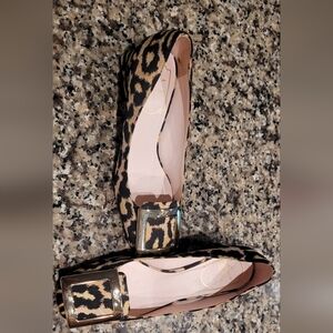 Roger Vivier satin animal print shoes